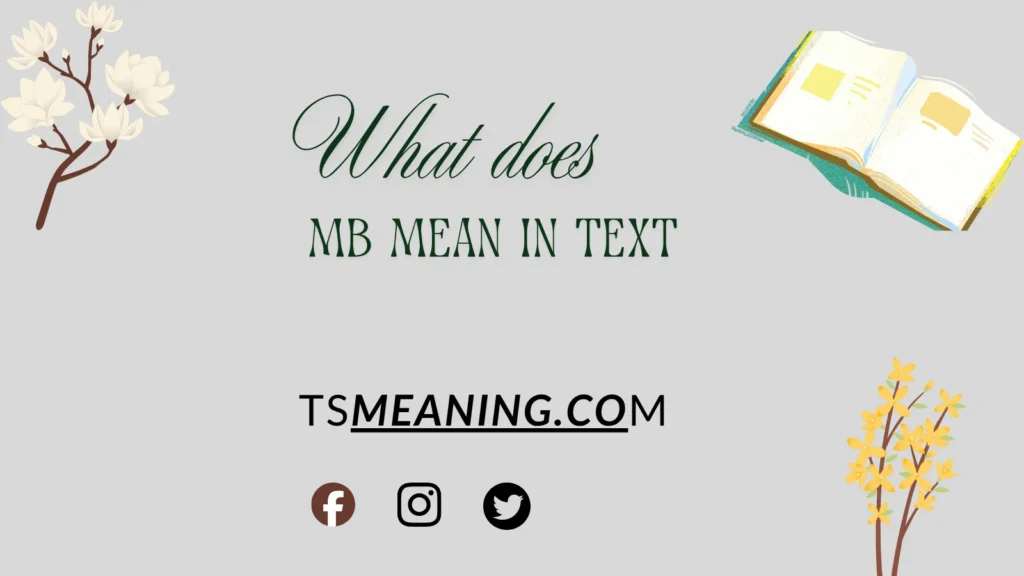 what does MB mean in text