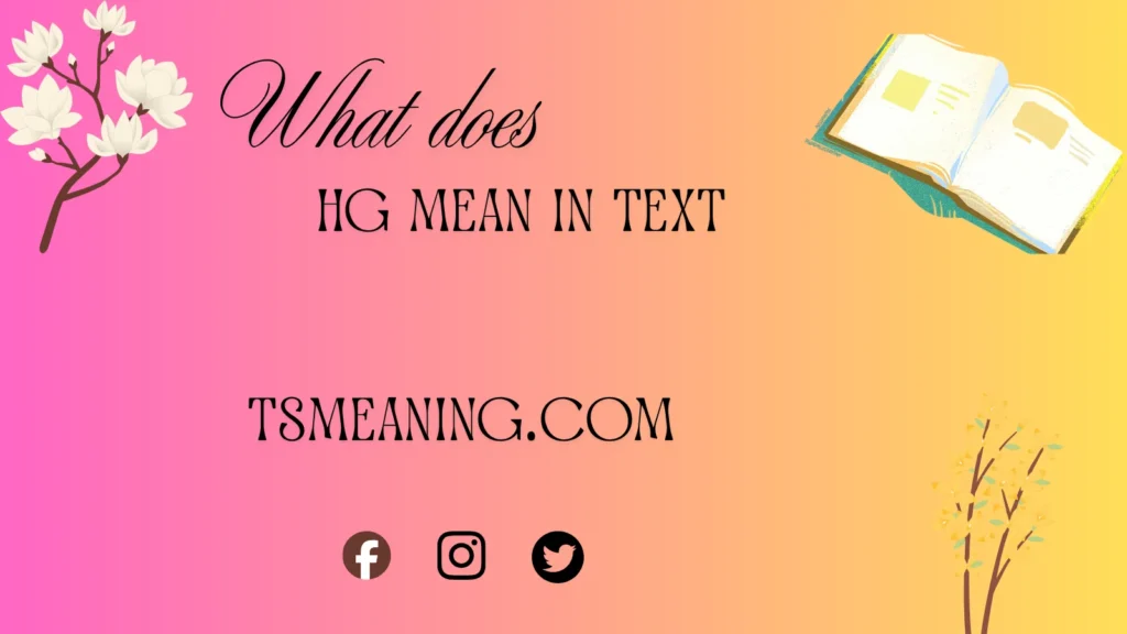 what does hg mean in text