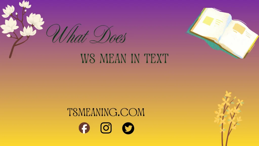 what does WS mean in text