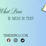 what does w mean in text