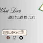 what does ash mean in text