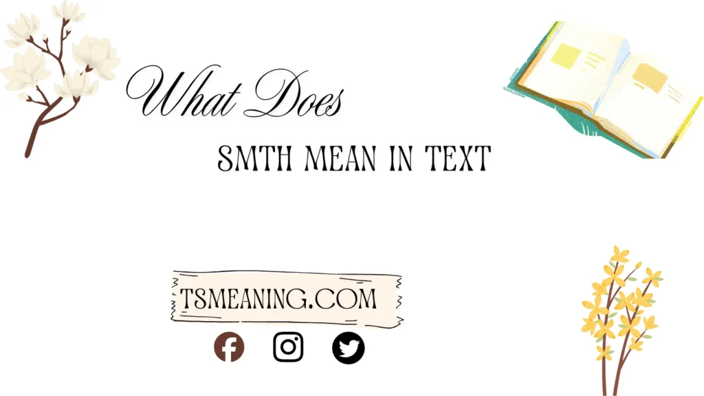 what does smth mean in text