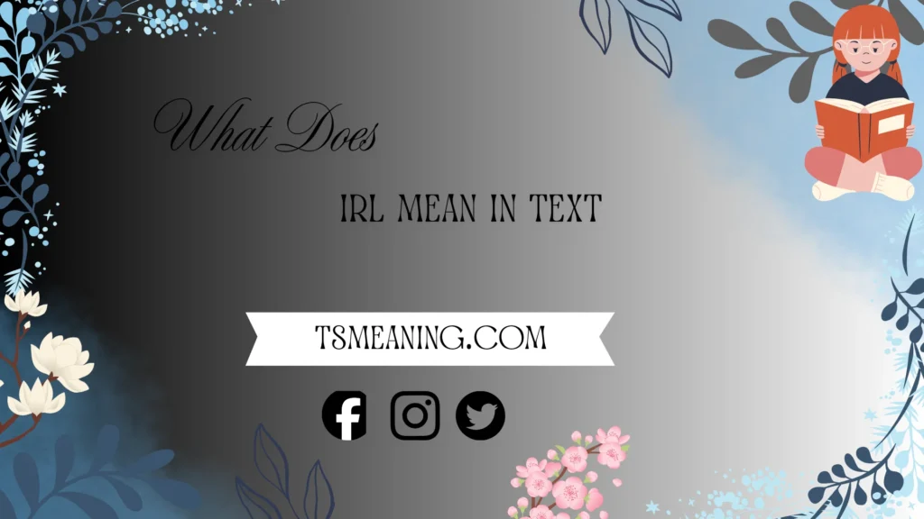What does IRL mean in text