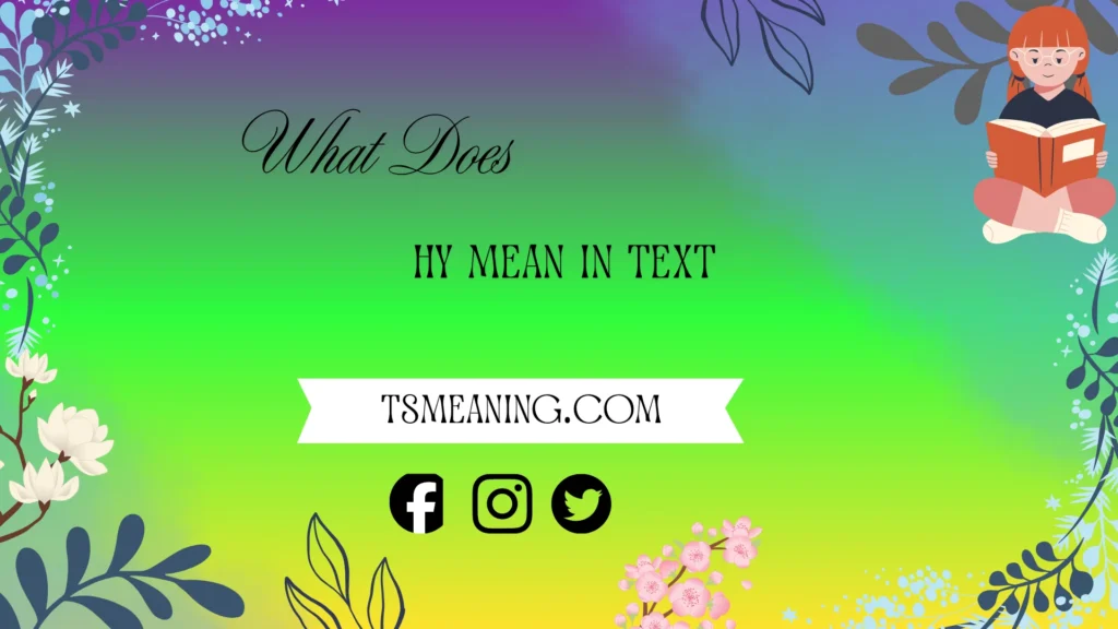 what do hy mean in text