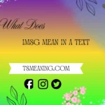 what does imsg mean in text