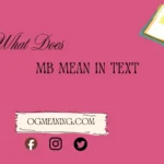 what does mb mean in text