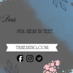 what does pda mean in text
