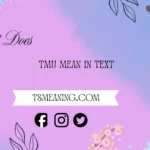 what does tmu mean in text