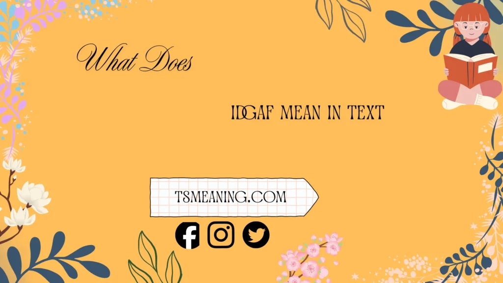 what does idgaf mean in text