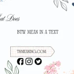 what does btw mean in a text