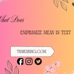 what does emphasize mean in text