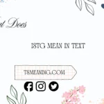 what does ISTG mean in text