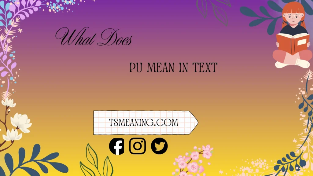what does PU mean in text